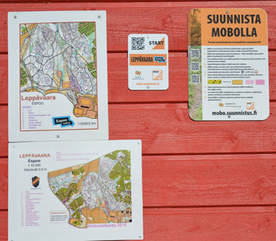 Seikkailupuisto Huipusta alkaa Espoon kaupungin mobiilisuunnistusrata.